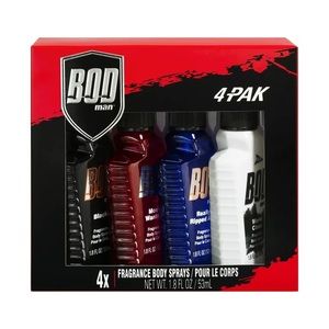 BOD Man Variety Fragrance Body Spray 4-pack Gift Set